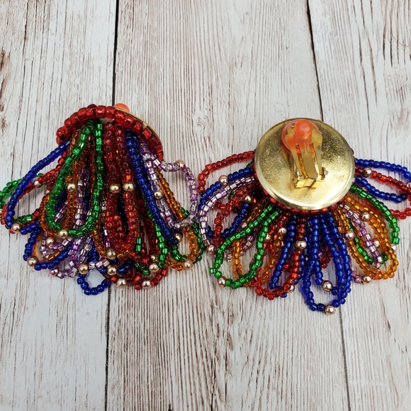 Vintage Mardi Gras / Carnaval Earrings - Picture 3 of 4